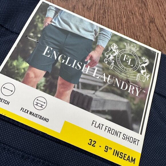 NWT! NEW! English Laundry Mens Midweight Flat Front Short -GREY US 32 - Picture 13 of 13